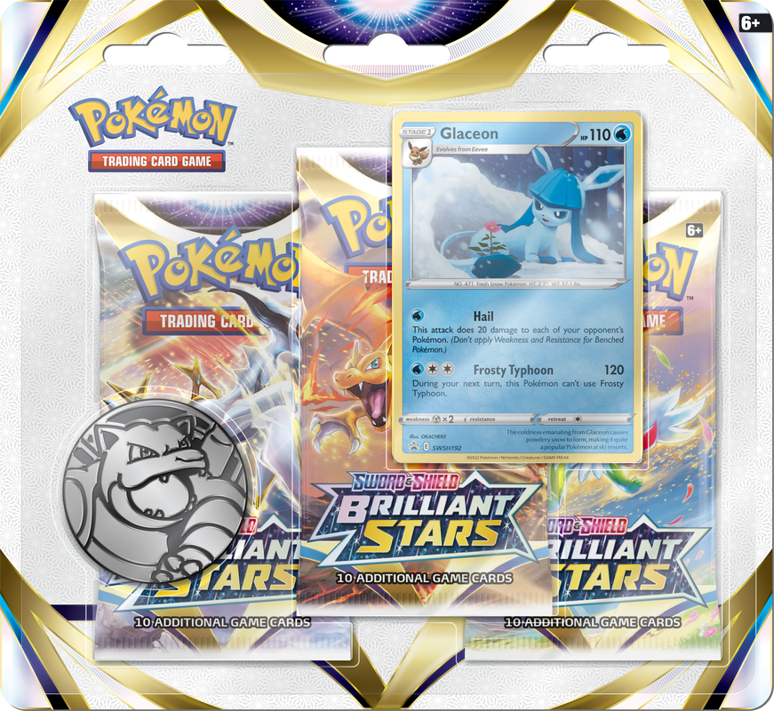 POKEMON SWSH9 BRILLIANT STARS 3PK BLISTER