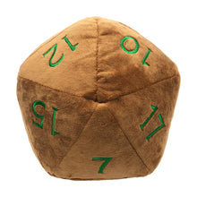 Load image into Gallery viewer, UP DICE PLUSH JUMBO 10&quot; D20 DND COPPER/GREEN
