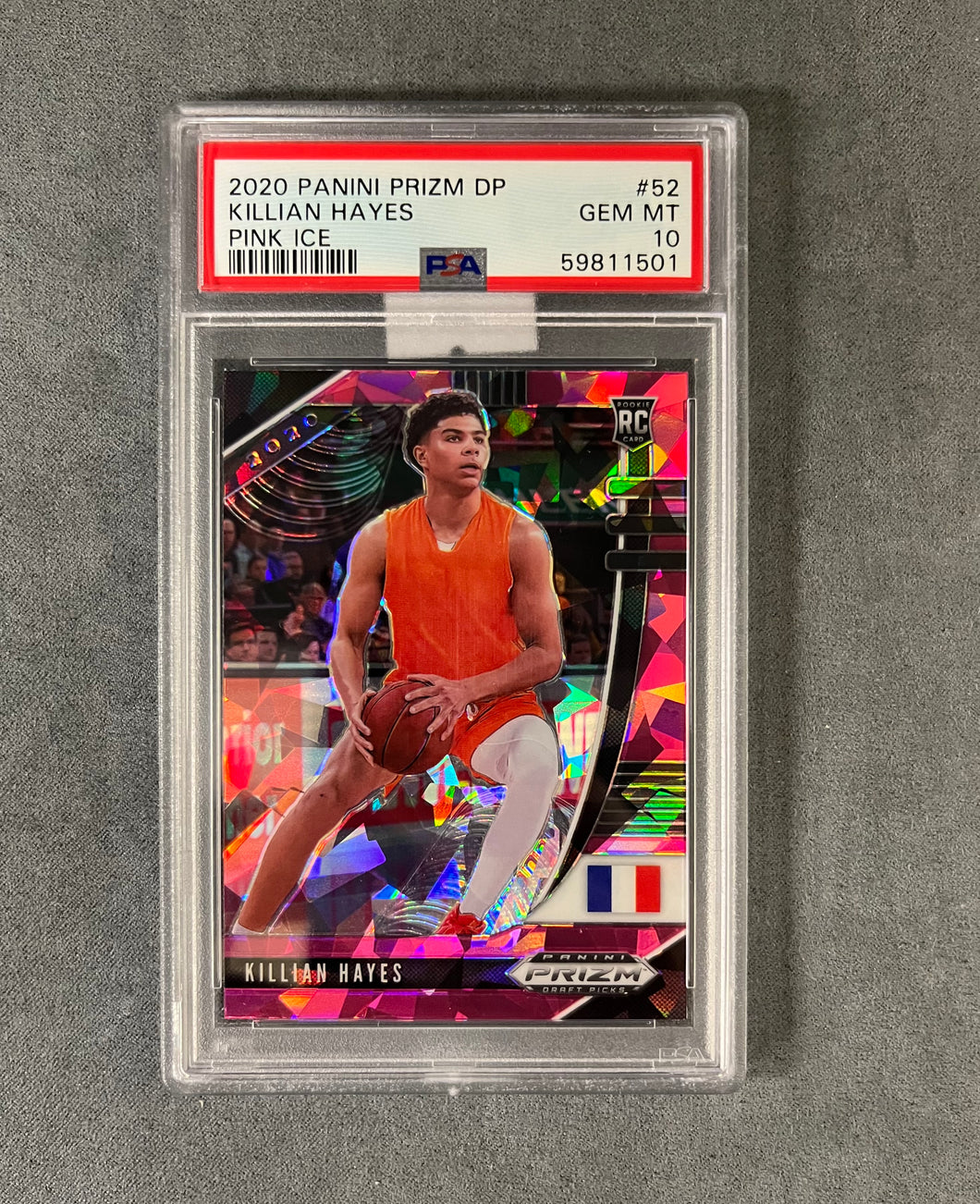 PSA 10 GEM MT #52 KILLIAN HAYES PINK ICE 2020 PANINI PRIZM DP