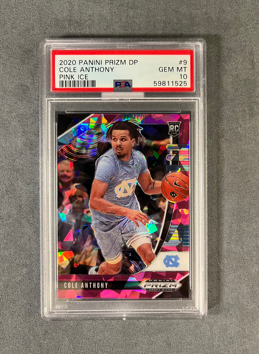 PSA 10 GEM MT #9 COLE ANTHONY PINK ICE 2020 PANINI PRIZM DP
